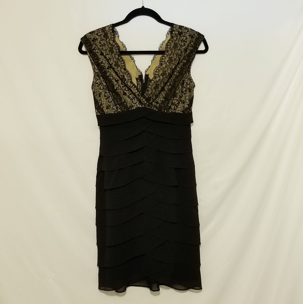 Dress Barn Black Lace Chiffon Dress